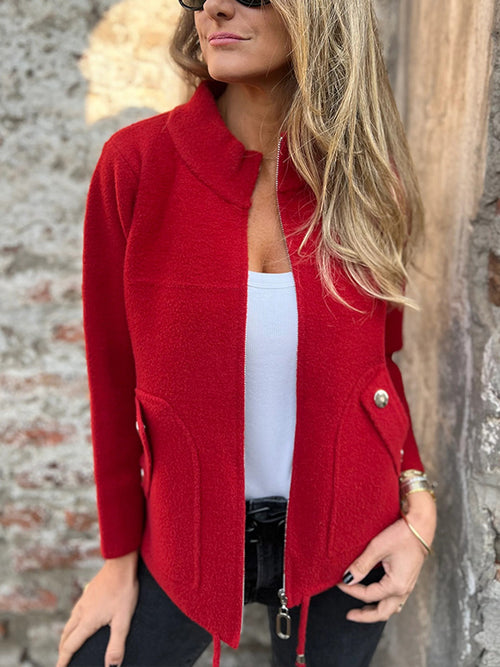 🎄Christmas Sale🔥 Casual Zipper Drawstring Jacket