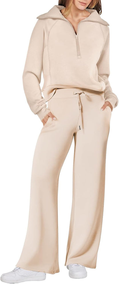 2024 Fall Trendy Outfits Oversized Two Piece Sweatsuit