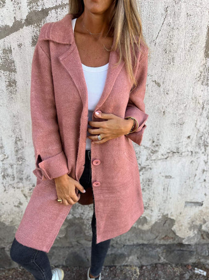 🎄Christmas Sale🔥 Casual Lapel Wool Single Breasted Long Coat- 48% OFF