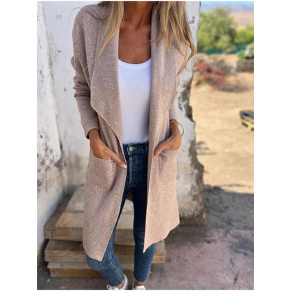 🔥Only 36 left in stock-Lapel Collar Casual Long-Sleeved Open-Front Sweater