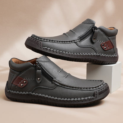⏰Limited Time Sale 70% OFF-Men’s Handmade Premium Leather Slip-On Driving Boots