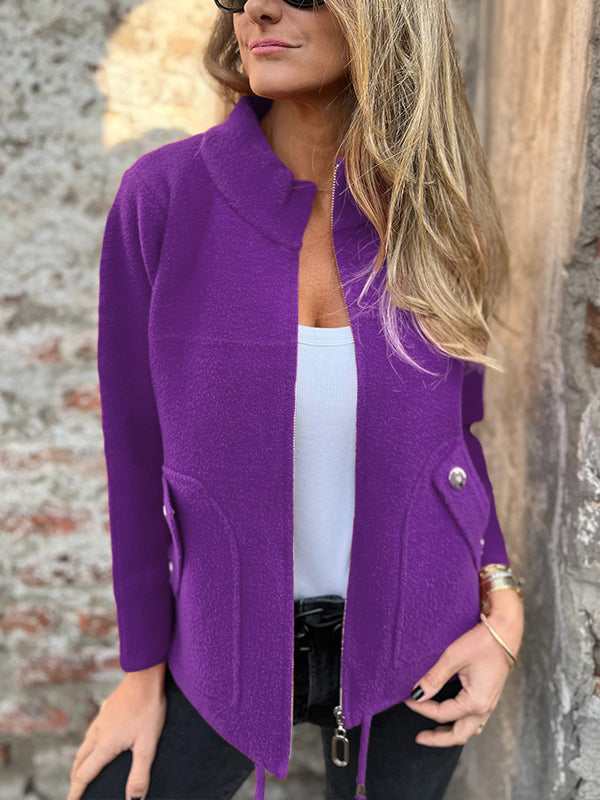 🎄Christmas Sale🔥 Casual Zipper Drawstring Jacket
