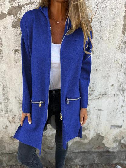 🎄Christmas Sale🔥 Zipper Long Sleeve Hooded Jacket