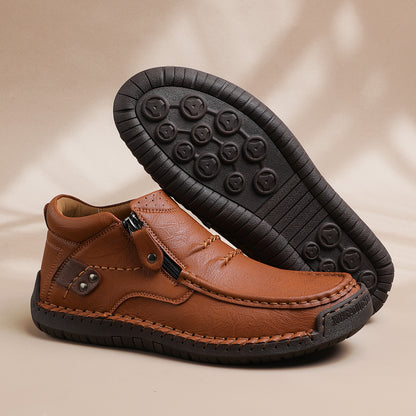 ⏰Limited Time Sale 70% OFF-Men’s Handmade Premium Leather Slip-On Driving Boots