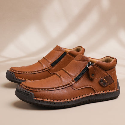 ⏰Limited Time Sale 70% OFF-Men’s Handmade Premium Leather Slip-On Driving Boots