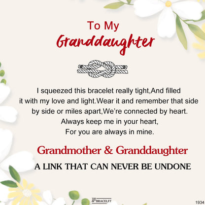 FOR DAUGHTER/GRANDDAUGHTER 🩷 - A LINK THAT CAN NEVER BE UNDONE PEACH BLOSSOM KNOT BRACELET🎀
