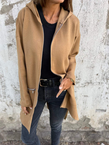 🎄Christmas Sale🔥 Zipper Long Sleeve Hooded Jacket