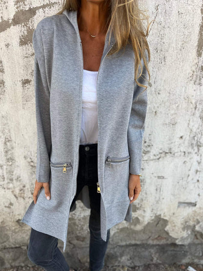 🎄Christmas Sale🔥 Zipper Long Sleeve Hooded Jacket