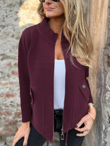 🎄Christmas Sale🔥 Casual Zipper Drawstring Jacket
