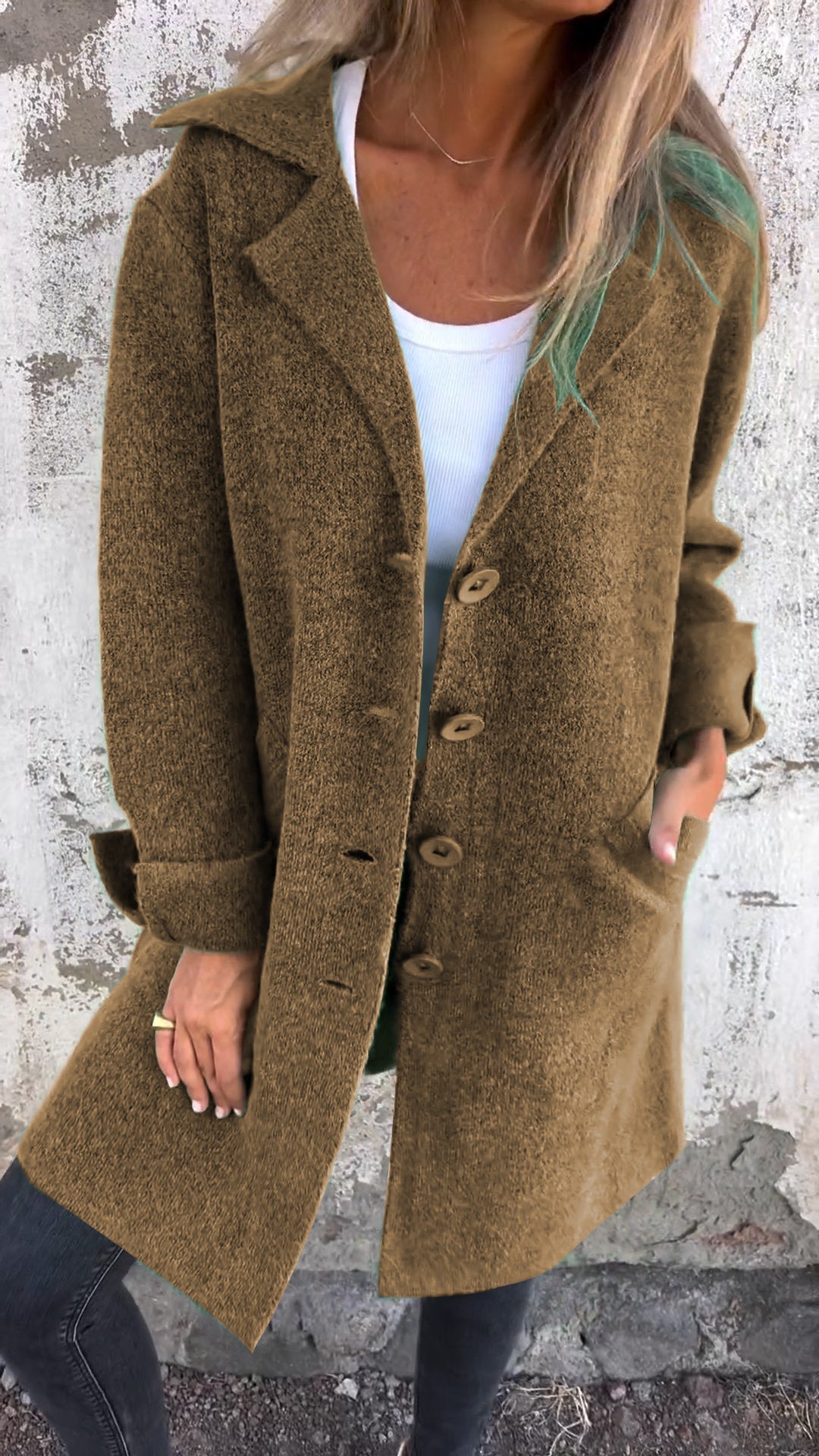 🎄Christmas Sale🔥 Casual Lapel Wool Single Breasted Long Coat- 48% OFF
