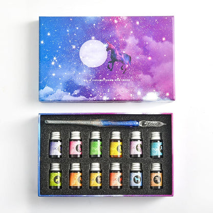 Calligraphy Glass Dip Pen Ink Set