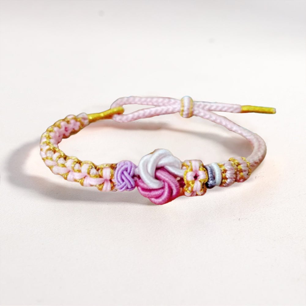 FOR DAUGHTER/GRANDDAUGHTER 🩷 - A LINK THAT CAN NEVER BE UNDONE PEACH BLOSSOM KNOT BRACELET🎀