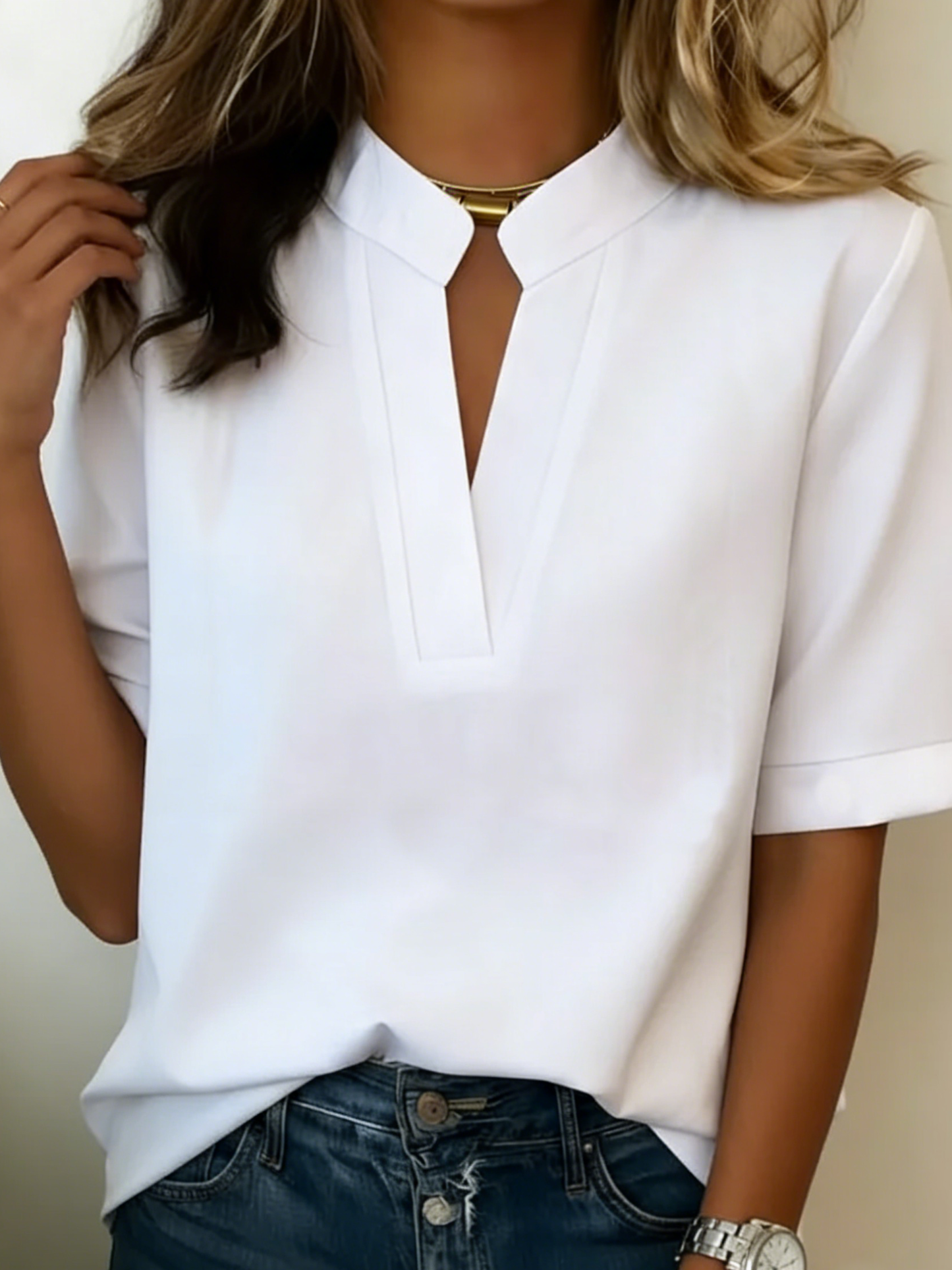 New Arrivals🔥Minimalist Basic Loose Cotton And Linen Short-sleeved Shirt