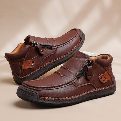 ⏰Limited Time Sale 70% OFF-Men’s Handmade Premium Leather Slip-On Driving Boots