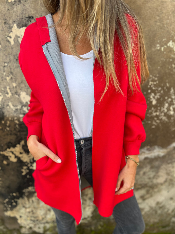 🎄Christmas Sale🔥 Round Neck Zipper Long Sleeve Casual Jacket