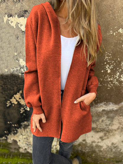🎄Christmas Sale🔥 Round Neck Zipper Long Sleeve Casual Jacket