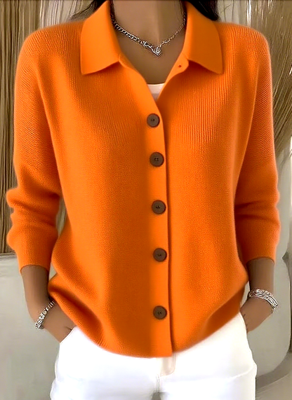 CLEARANCE SALE🔥 Women's Plain Long Sleeve Shawl Collar Casual Cardigan Outerwear