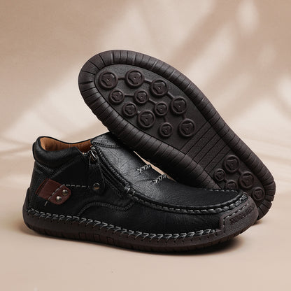 ⏰Limited Time Sale 70% OFF-Men’s Handmade Premium Leather Slip-On Driving Boots