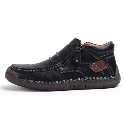 ⏰Limited Time Sale 70% OFF-Men’s Handmade Premium Leather Slip-On Driving Boots