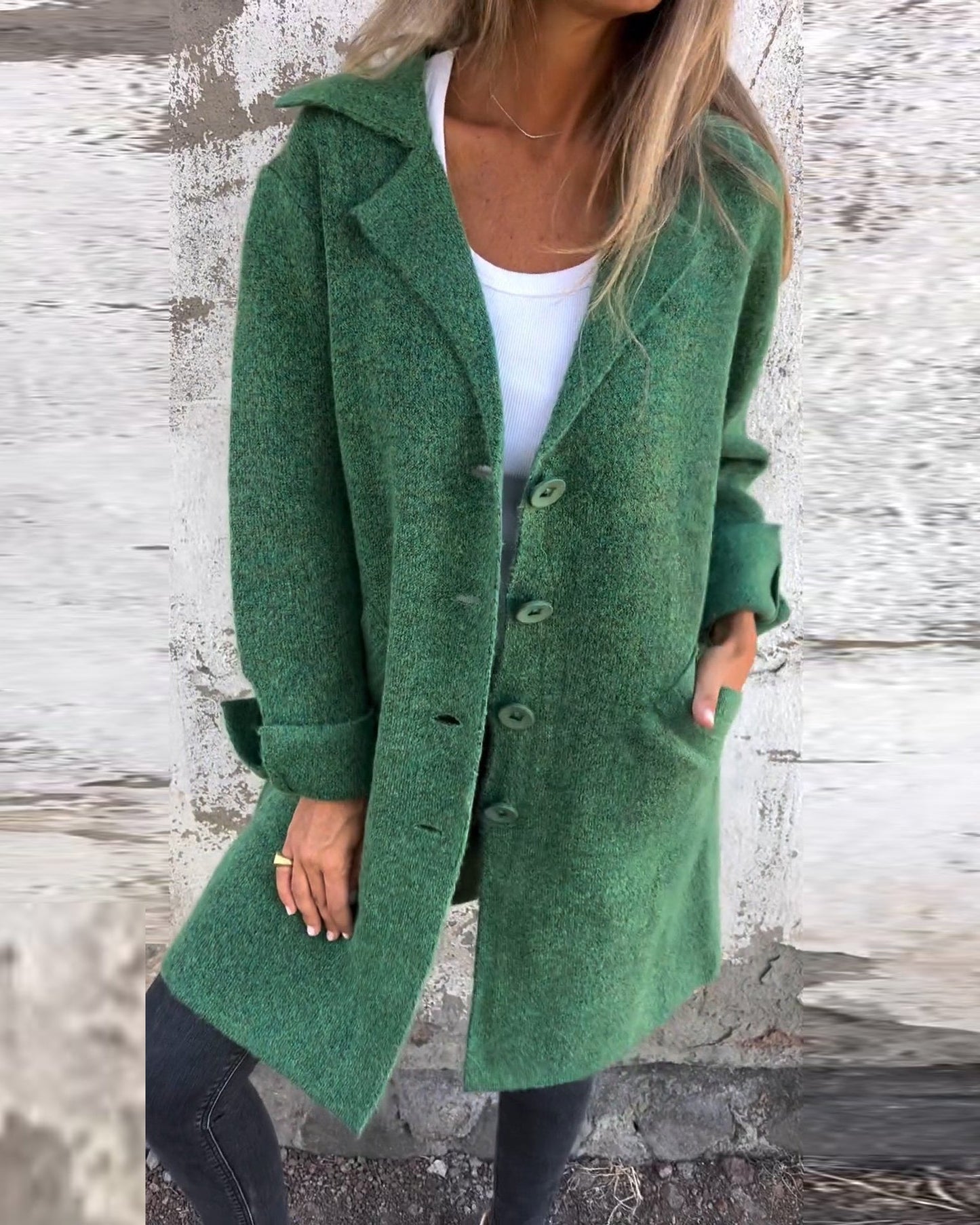 🎄Christmas Sale🔥 Casual Lapel Wool Single Breasted Long Coat- 48% OFF