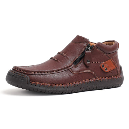 ⏰Limited Time Sale 70% OFF-Men’s Handmade Premium Leather Slip-On Driving Boots