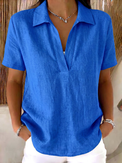 Casual Leopard-print And Striped Patchwork Cotton Blouse