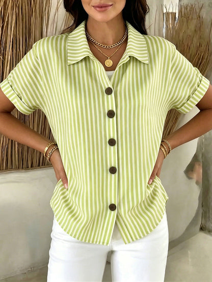 New Arrivals🔥Classic Striped Cotton-linen Button-up Shirt