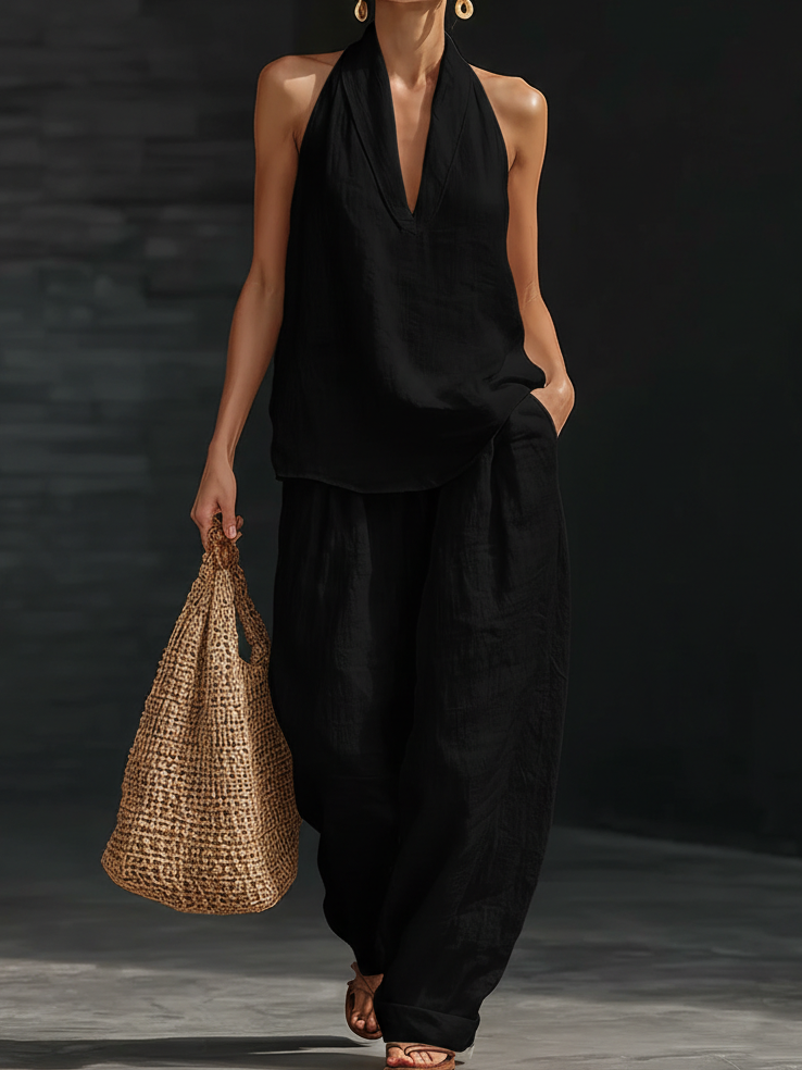 New Arrivals🔥 Women's Casual and Cozy Minimalist Linen Two-Piece Set