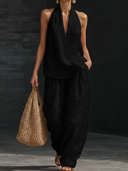 New Arrivals🔥 Women's Casual and Cozy Minimalist Linen Two-Piece Set