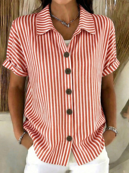 New Arrivals🔥Classic Striped Cotton-linen Button-up Shirt