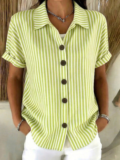 New Arrivals🔥Classic Striped Cotton-linen Button-up Shirt