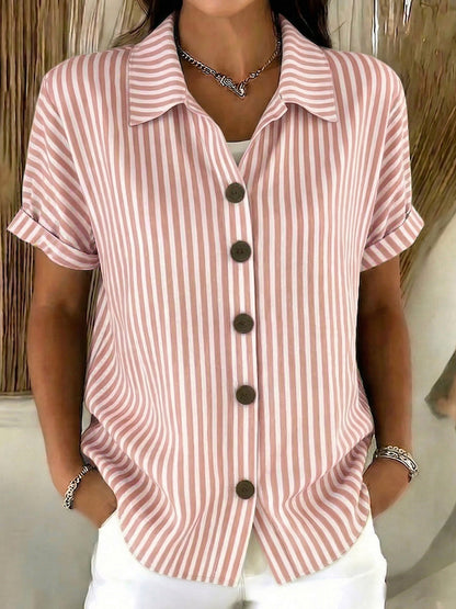 New Arrivals🔥Classic Striped Cotton-linen Button-up Shirt