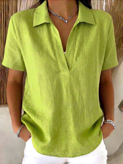 Casual Leopard-print And Striped Patchwork Cotton Blouse