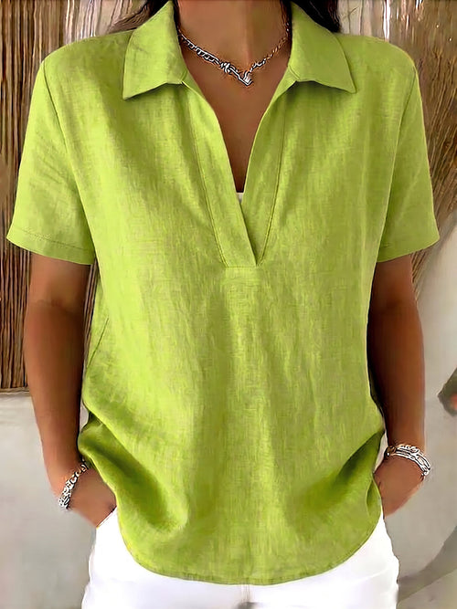 Casual Leopard-print And Striped Patchwork Cotton Blouse